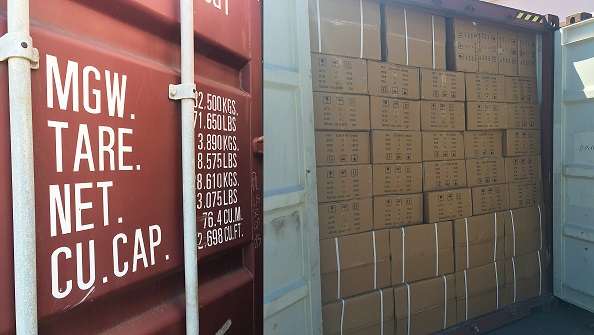 The 1st Container of Goods with Masks